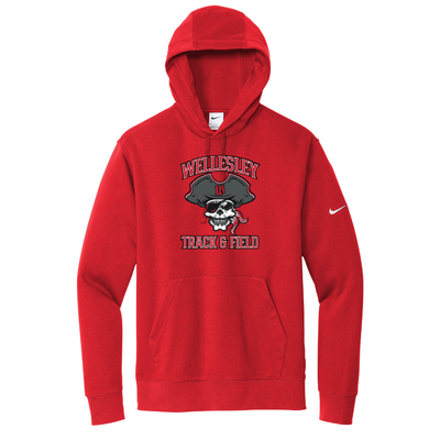 Sudadera con capucha y mangas de vellón con logo Nike Club Cross Country de Wellesley (NKDR1499)