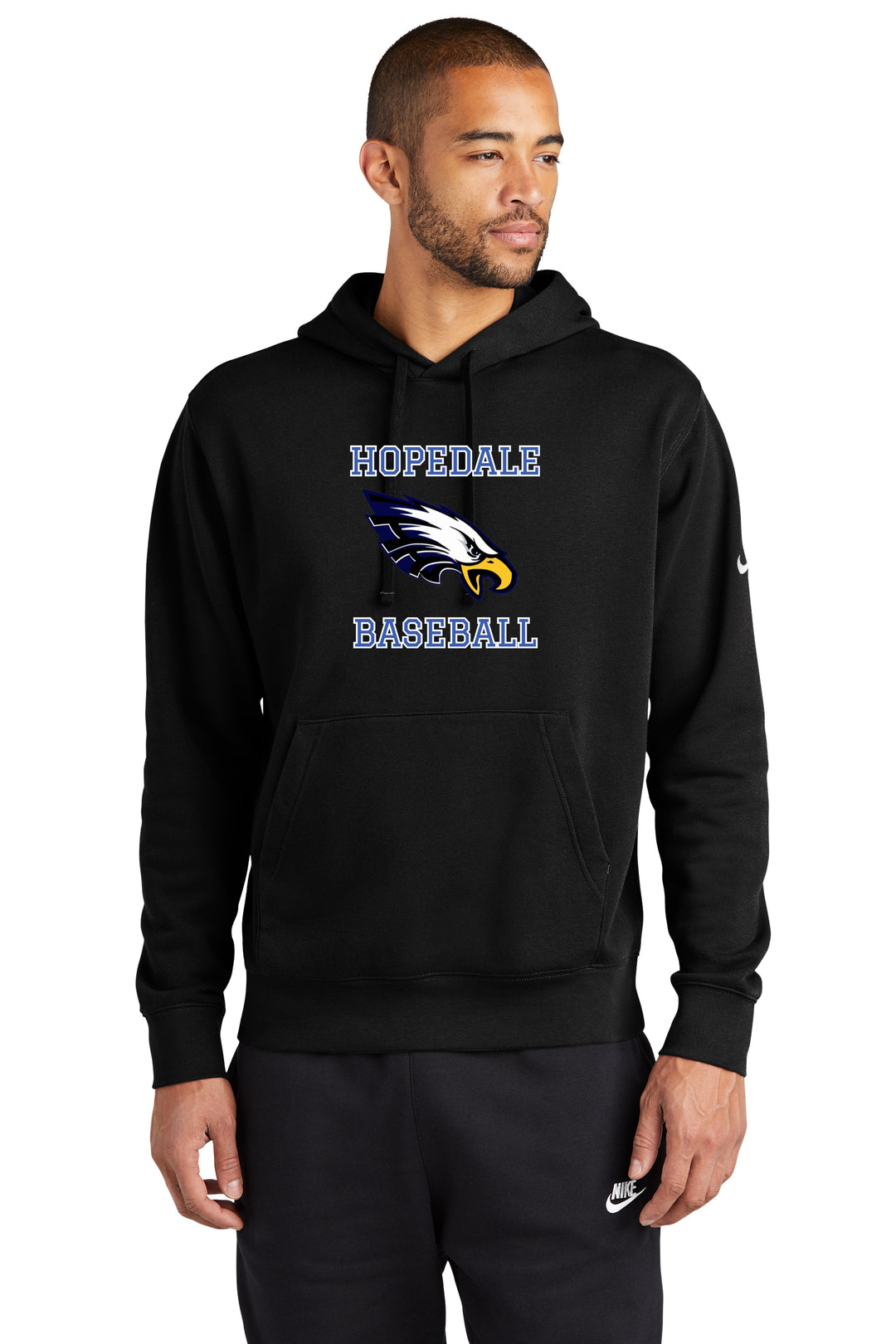 Hopedale Baseball- Nike Club Fleece Sleeve Swoosh Pullover Hoodie (NKDR1499)