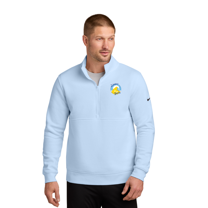 3 Dudes Brews - Nike Men's Club Fleece Sleeve Swoosh 1/2-Zip - NKDX6718
