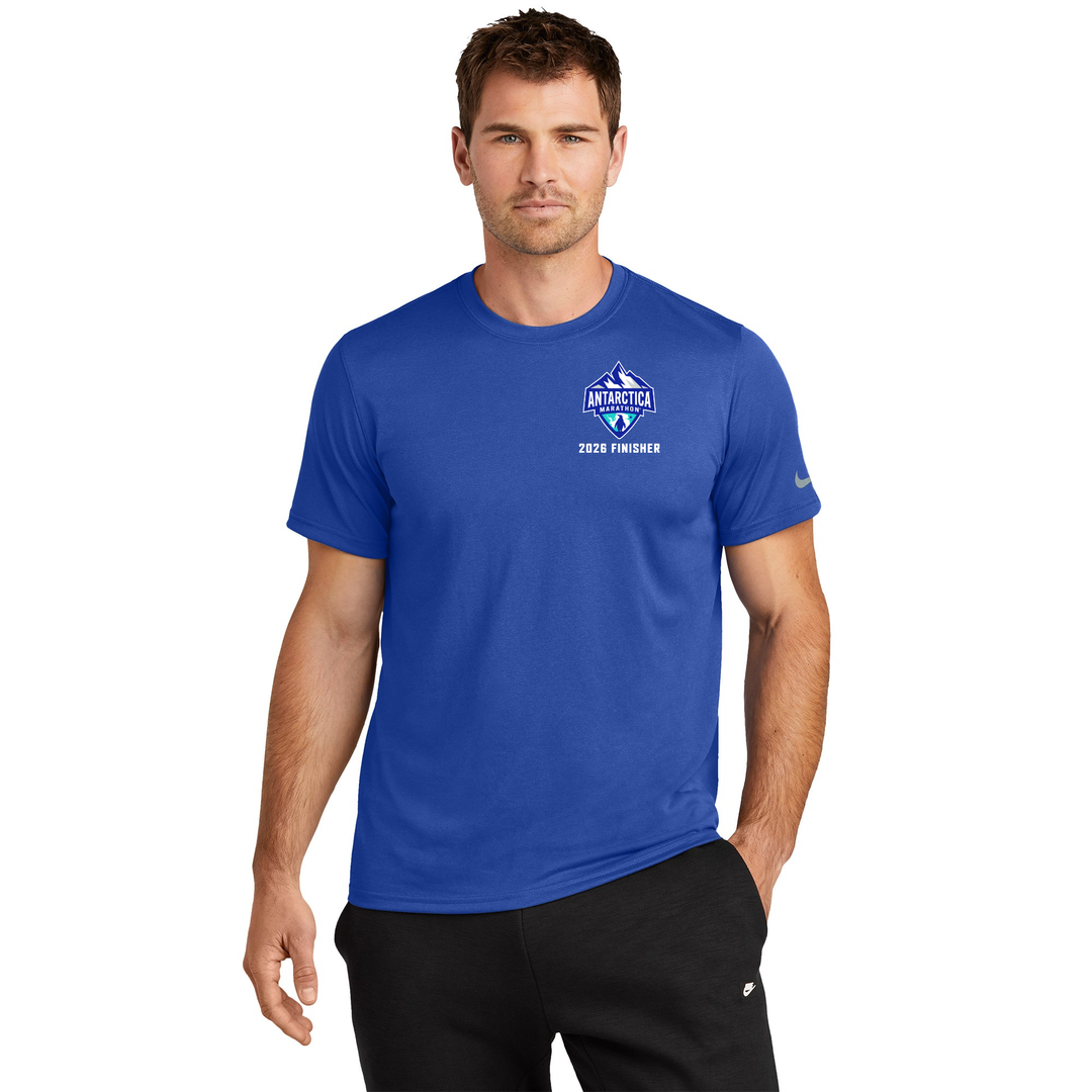 Antartica Marathon Finisher- Nike Men's Team rLegend Tee Royal Blue (NKDX8730)