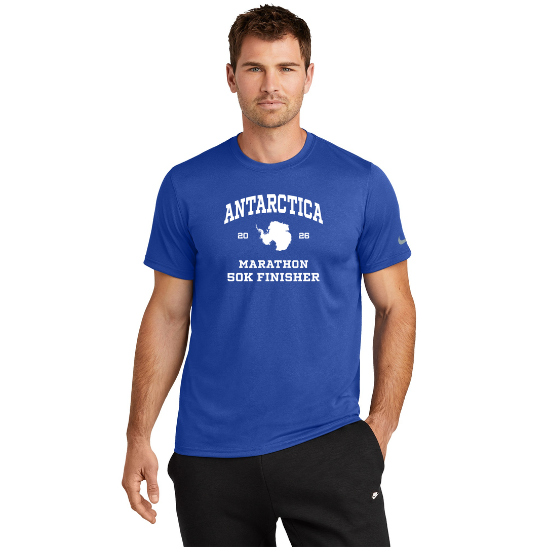 Antartica Marathon Finisher- Nike Men's Team rLegend Tee Royal Blue (NKDX8730)