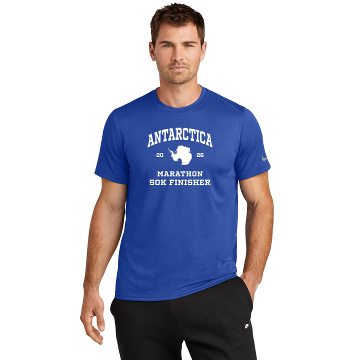 Antartica Marathon Finisher- Nike Men's Team rLegend Tee Royal Blue (NKDX8730)