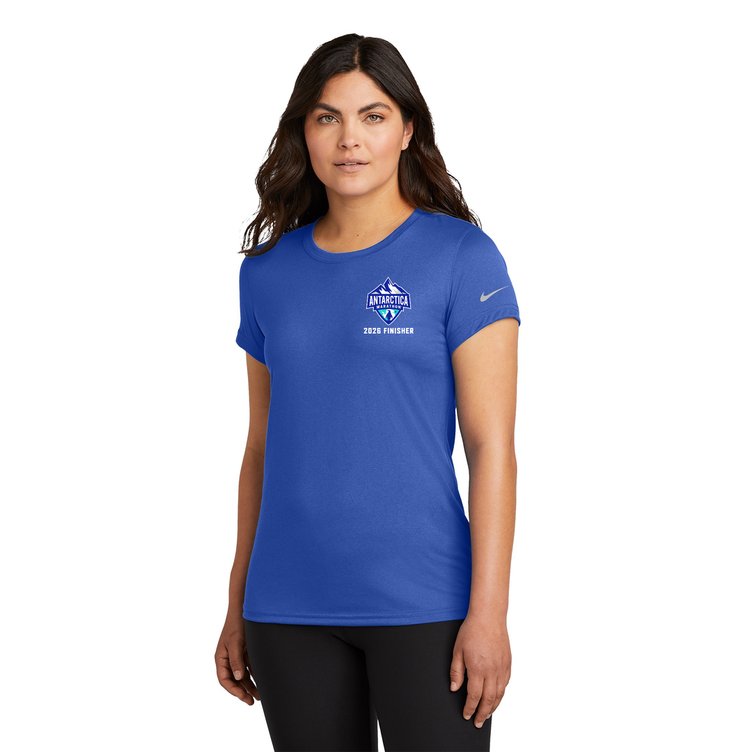 Antartica Marathon Finisher - Nike Women's Team rLegend Tee Royal Blue (NKDX8734)