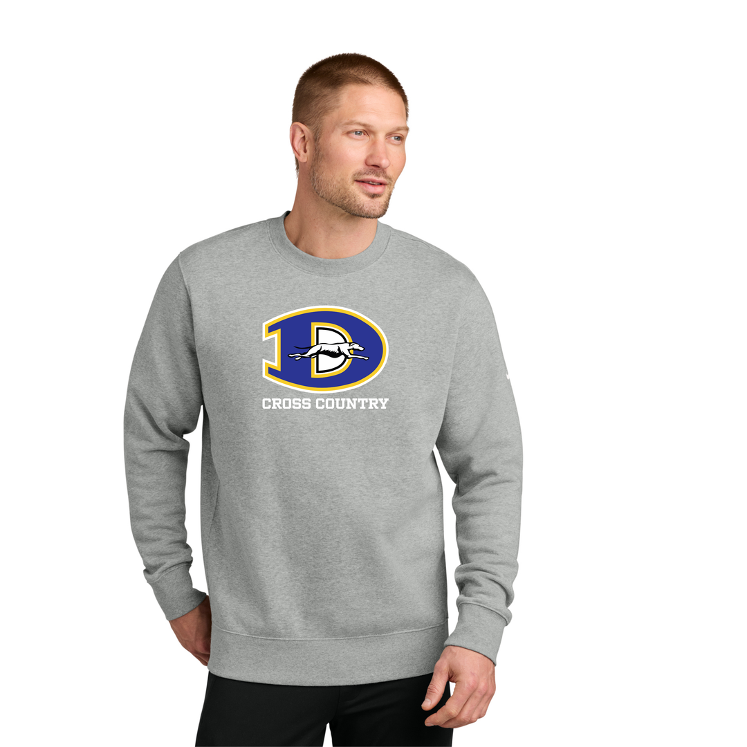 Downingtown West Cross Country - Black Nike Club Fleece Unisex Crewneck (NKFD9863)