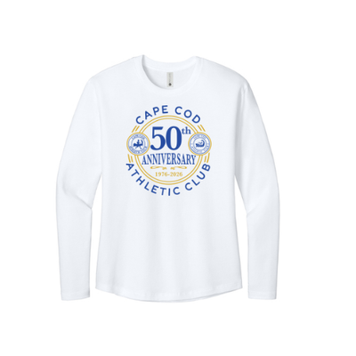 Camiseta de manga larga holgada de algodón para mujer Cape Cod Athletic Cub - Edición 50.º aniversario de CCAC (NL3911)