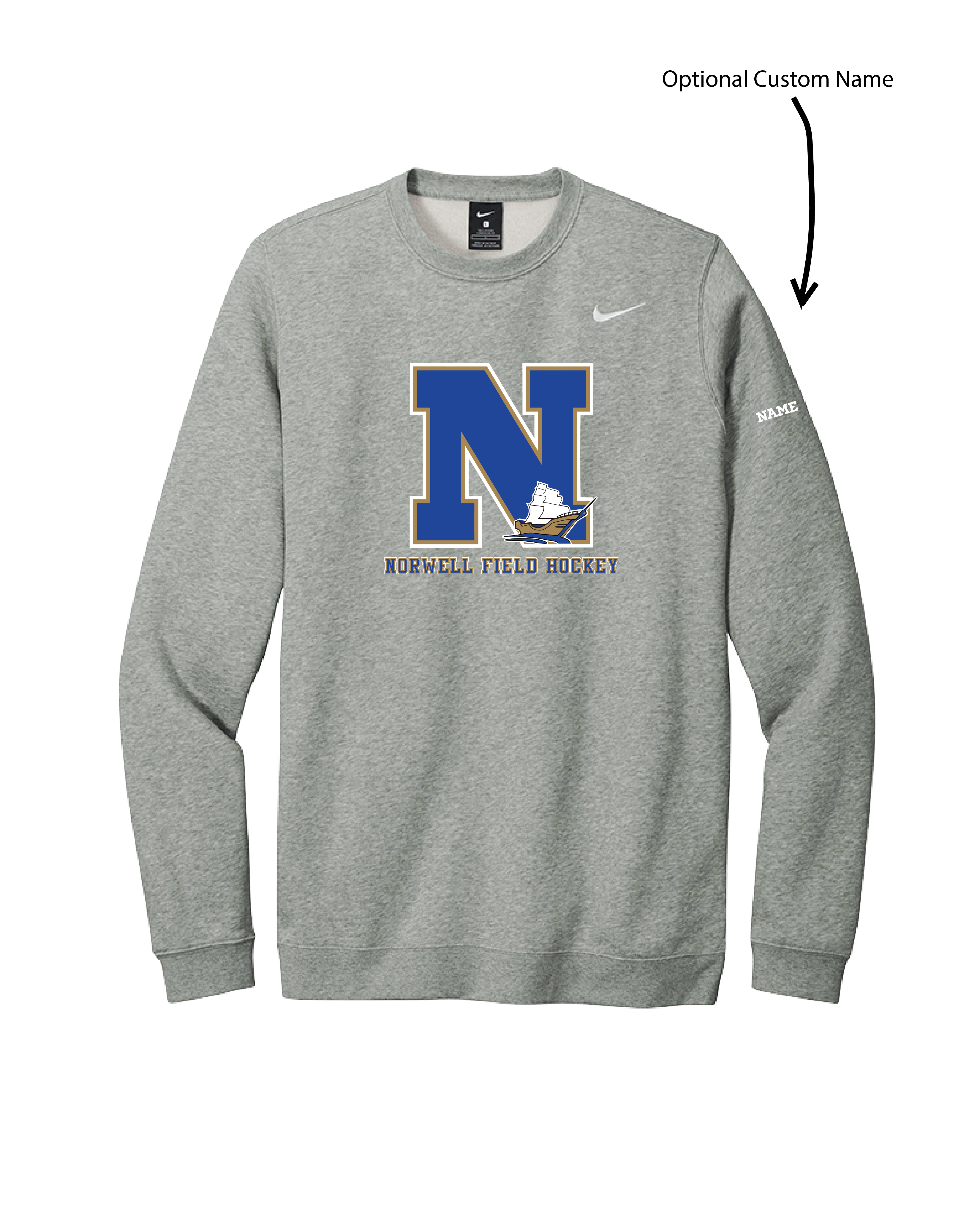 Norwell Field Hockey Nike Club Fleece Crew (CJ1614)