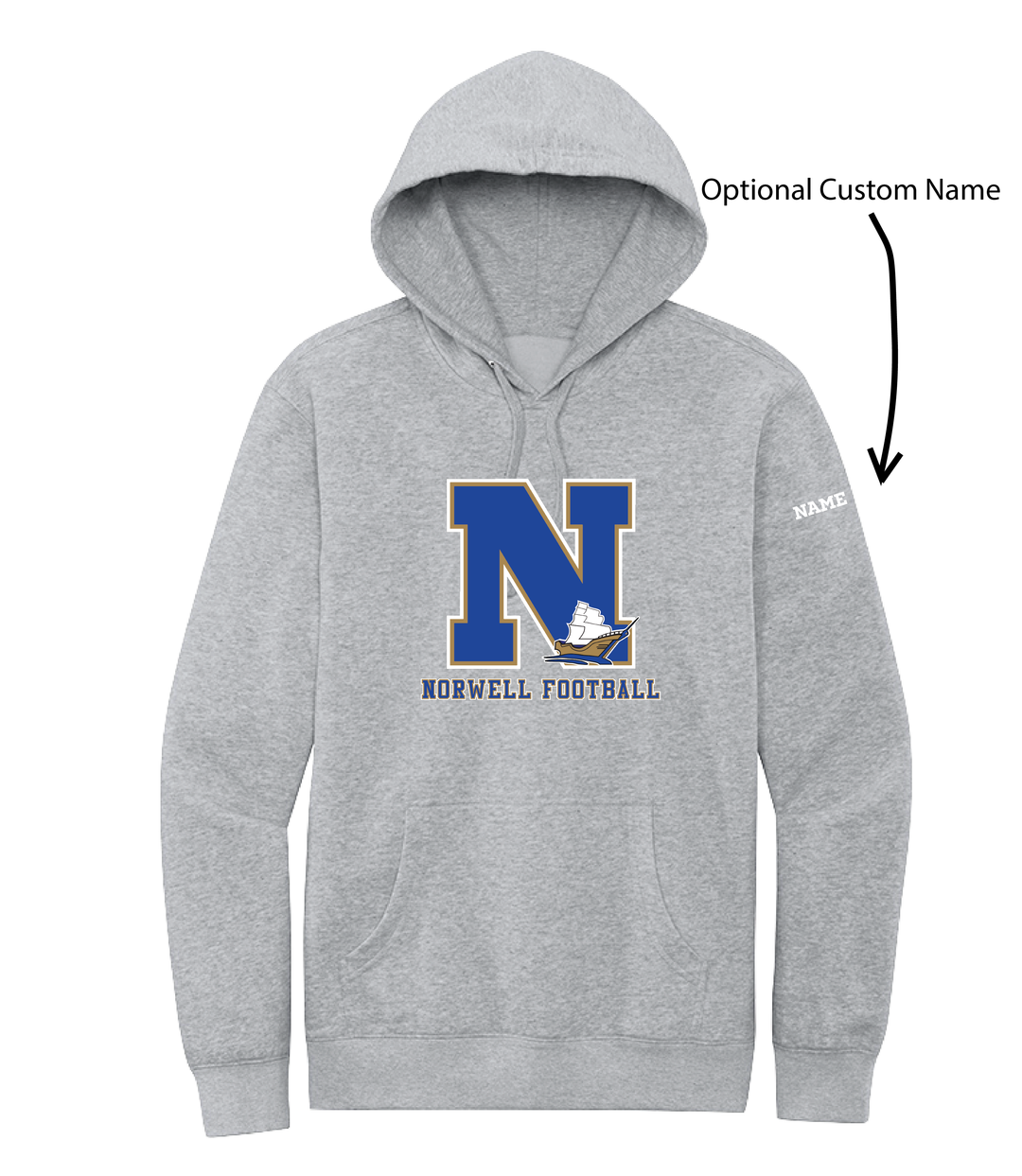 Norwell Football - Adult Unisex Fleece Hoodie (DT6100)