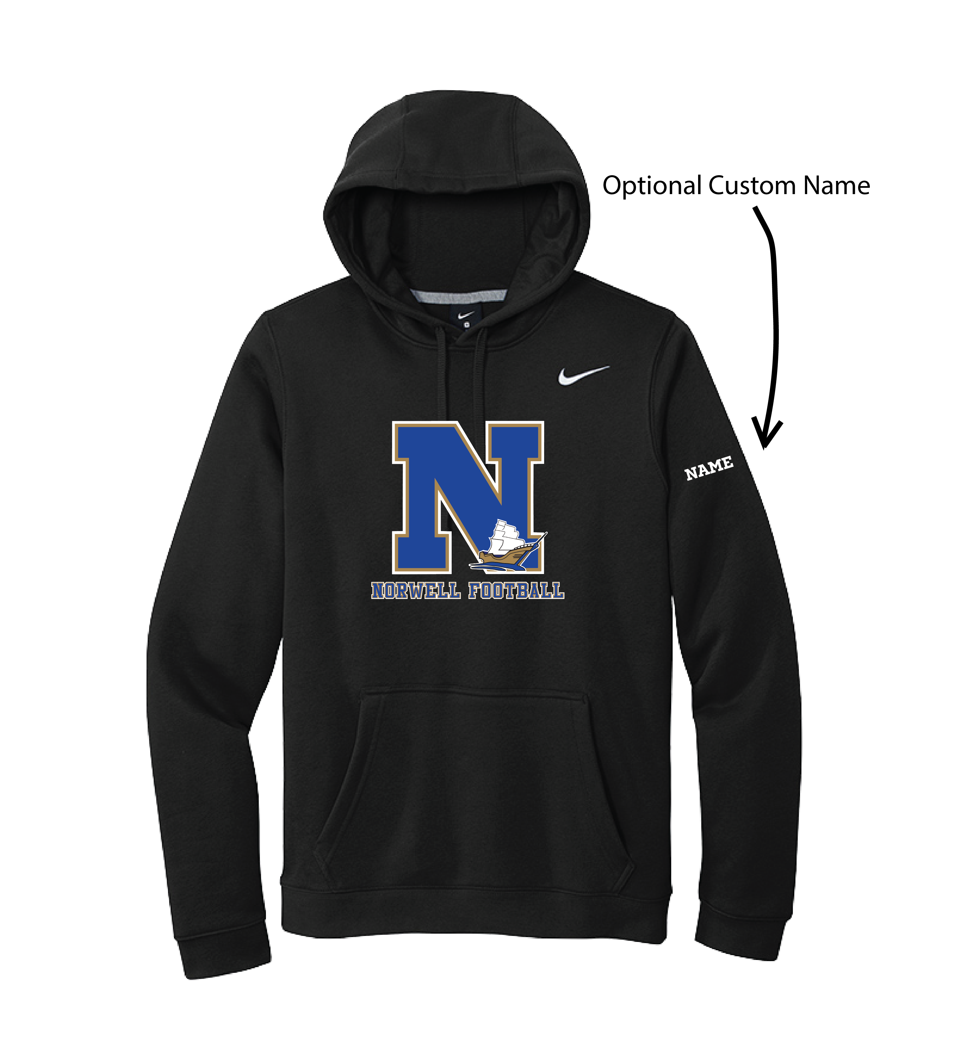 Norwell Football - Nike Club Fleece Pullover Hoodie (CJ1611)