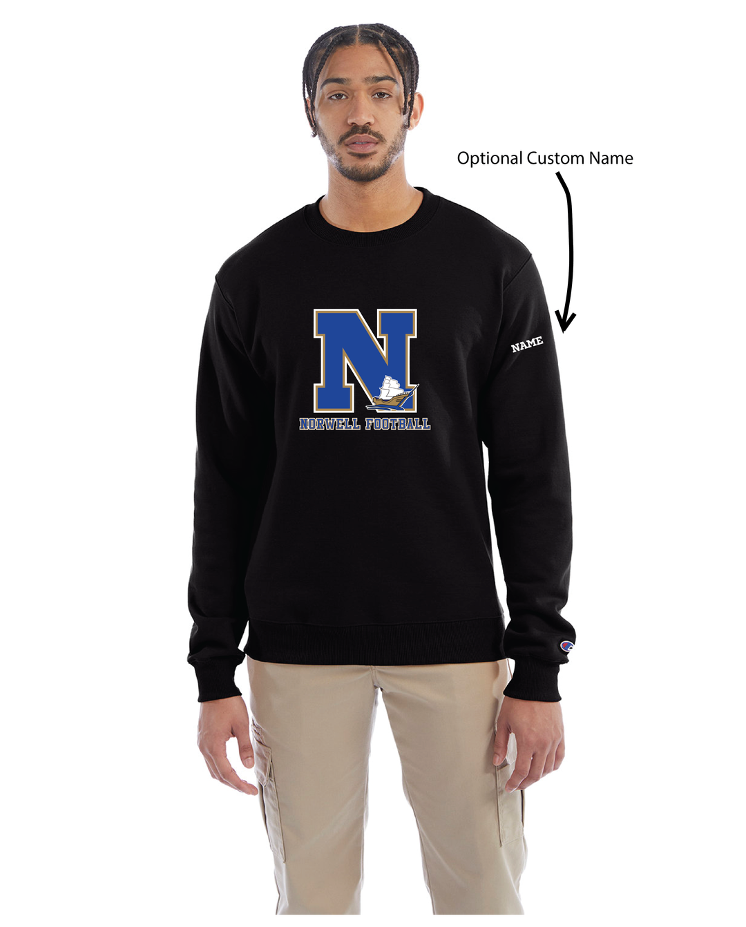 Norwell Football Champion Crewneck Sweatshirt (S600)