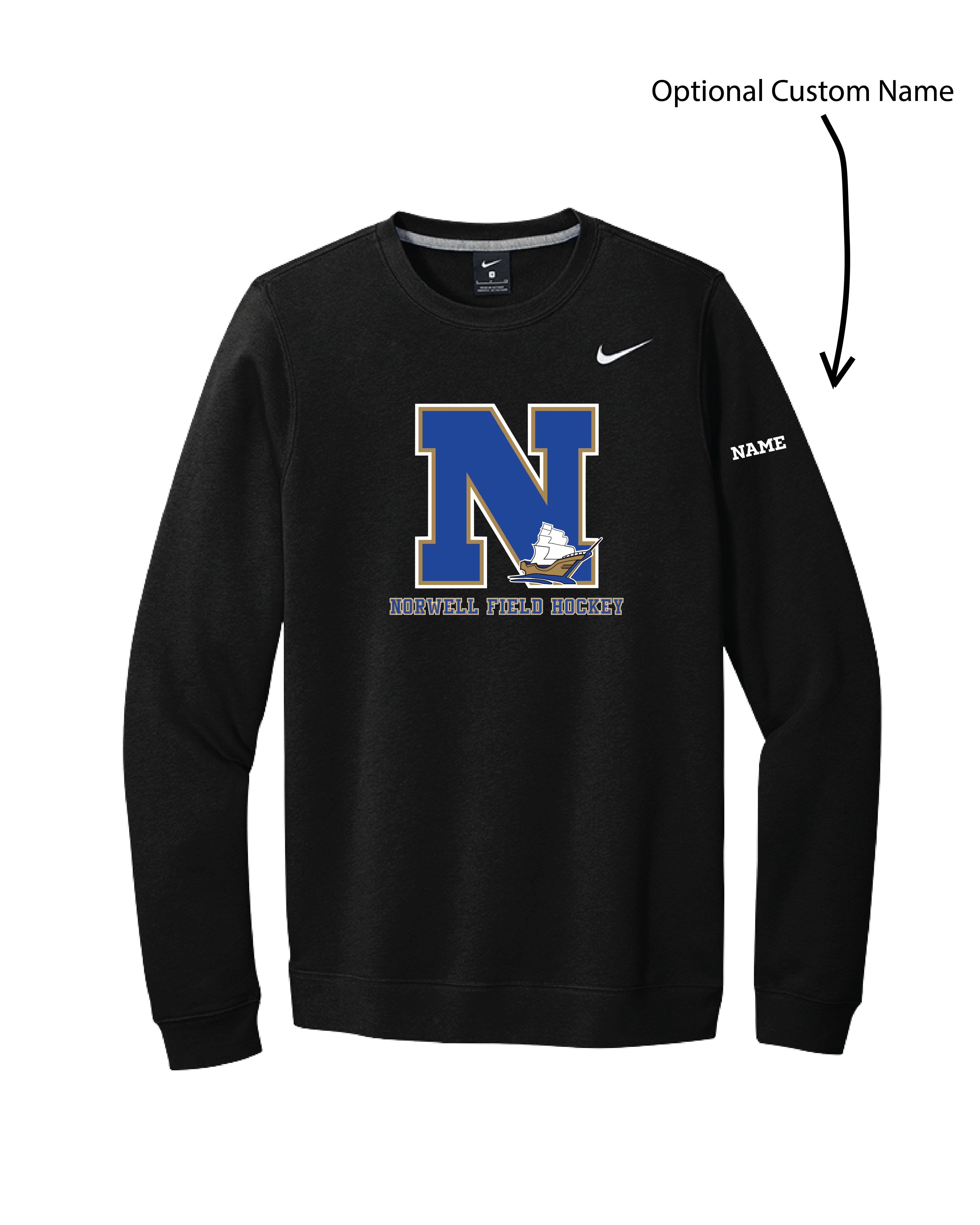 Norwell Field Hockey Nike Club Fleece Crew (CJ1614)