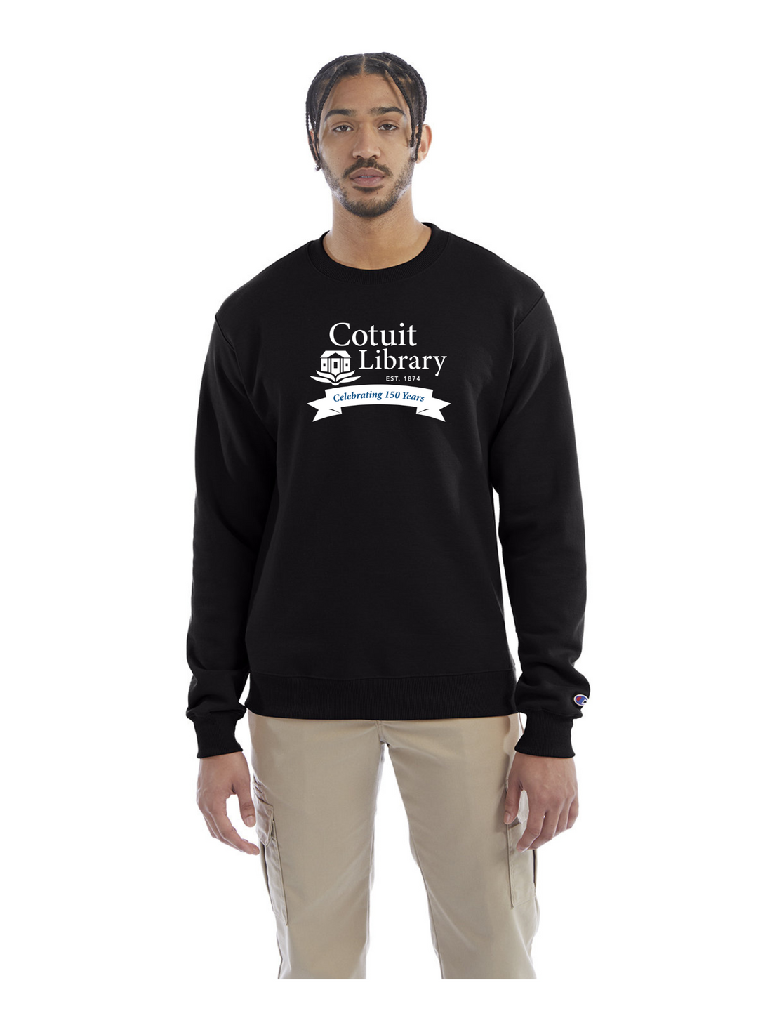 Sudadera con cuello redondo Champion de Cotuit Library (S600)