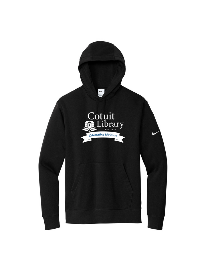 Biblioteca Cotuit - Sudadera con capucha y logo Nike Club Fleece Sleeve (NKDR1499)