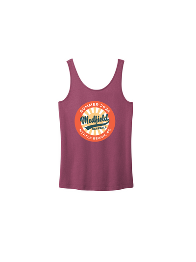 Camiseta de béisbol Medfield 12U - Camiseta teñida en prenda Beach Wash® para damas Port &amp; Company® (LPC099TT)