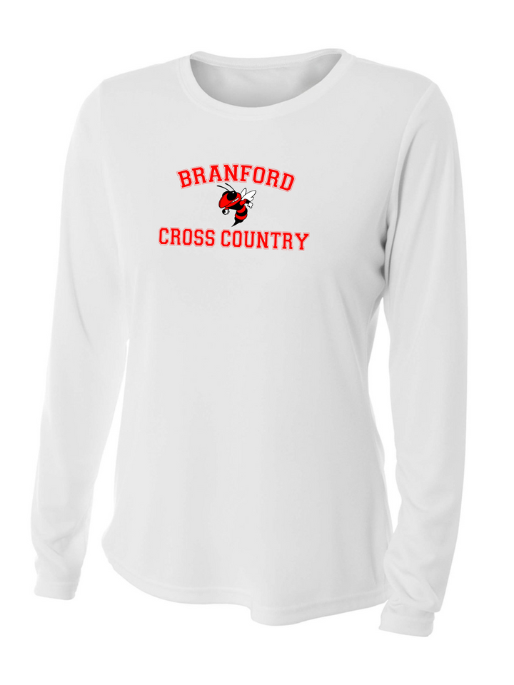 Branford Cross Country - Camiseta de manga larga de rendimiento refrescante para mujer (NW3002)