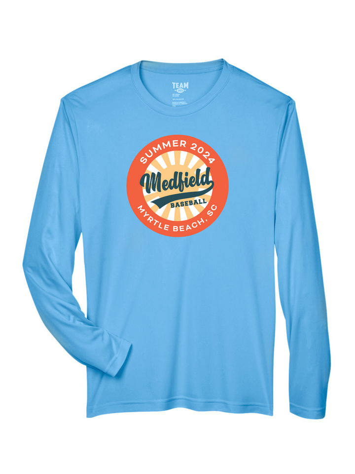 Camiseta de béisbol de manga larga de rendimiento para hombre de Medfield 12U (TT11L)