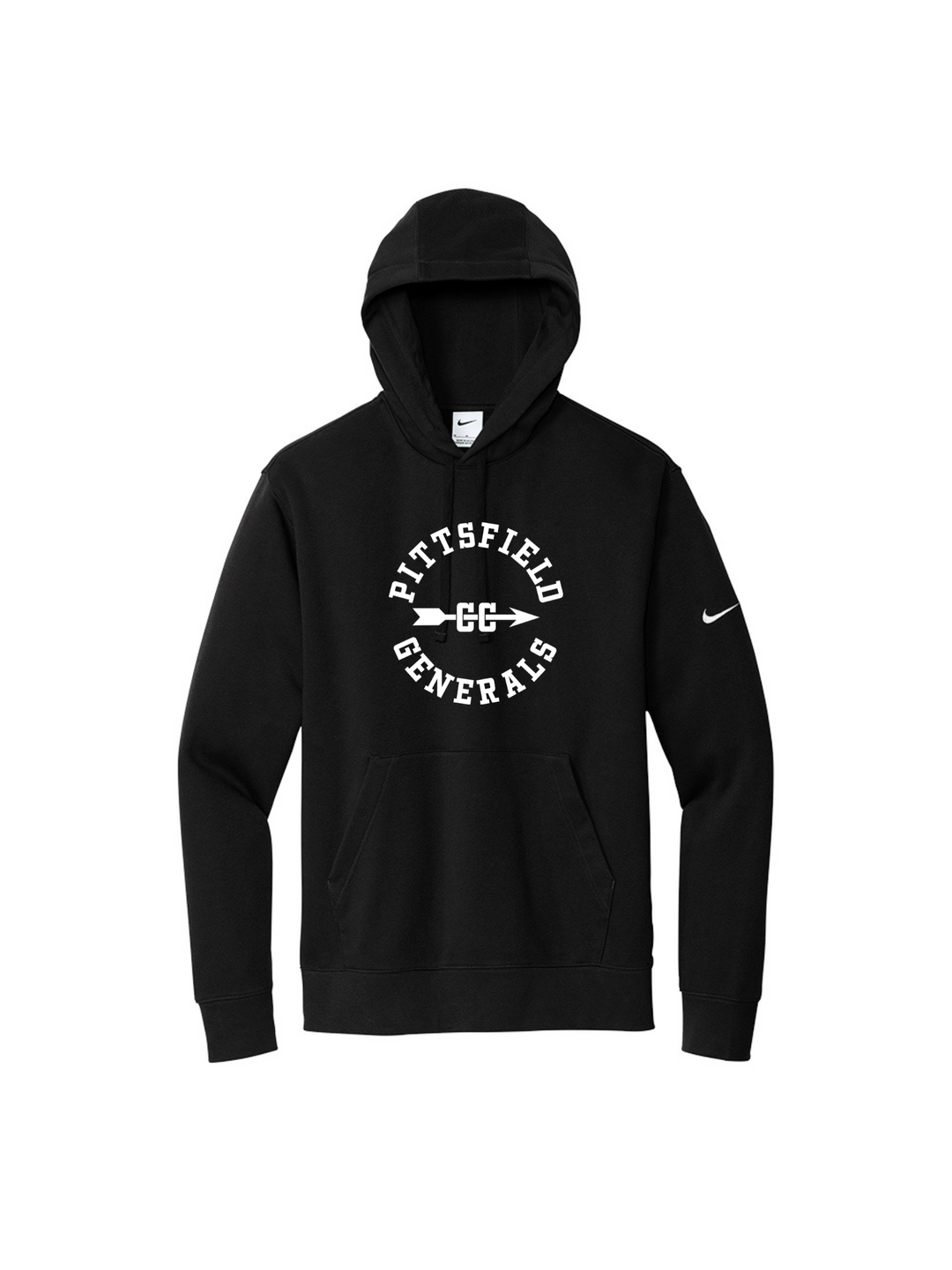 Sudadera con capucha y logo Nike Club Fleece Sleeve de Pittsfield Cross Country (NKDR1499)