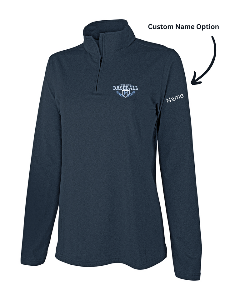 Medfield Baseball - Women's Heathered Eco-Logic Stretch Quarter Zip (5468)