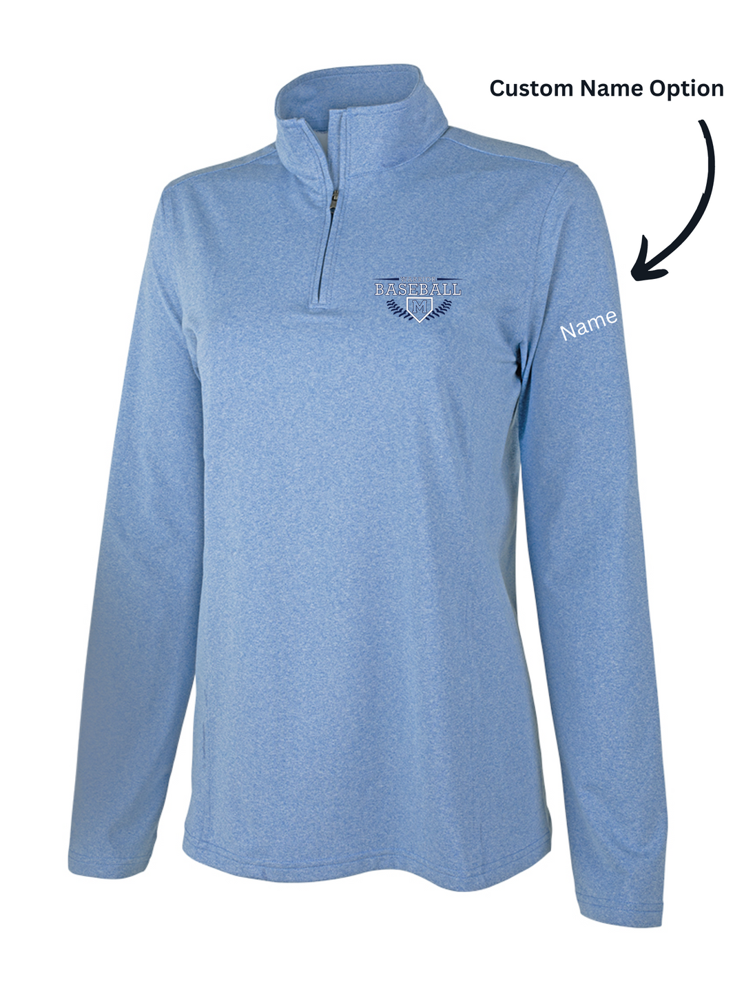 Medfield Baseball - Women's Heathered Eco-Logic Stretch Quarter Zip (5468)