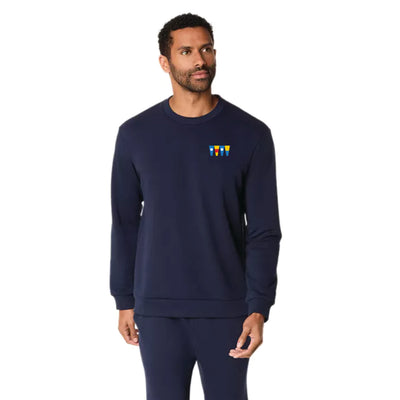Falmouth Road Race 2025 - ASICS Sweat Crew Neck Top Midnight (2031E908) (FRR-31 back/FRR-32 LC)