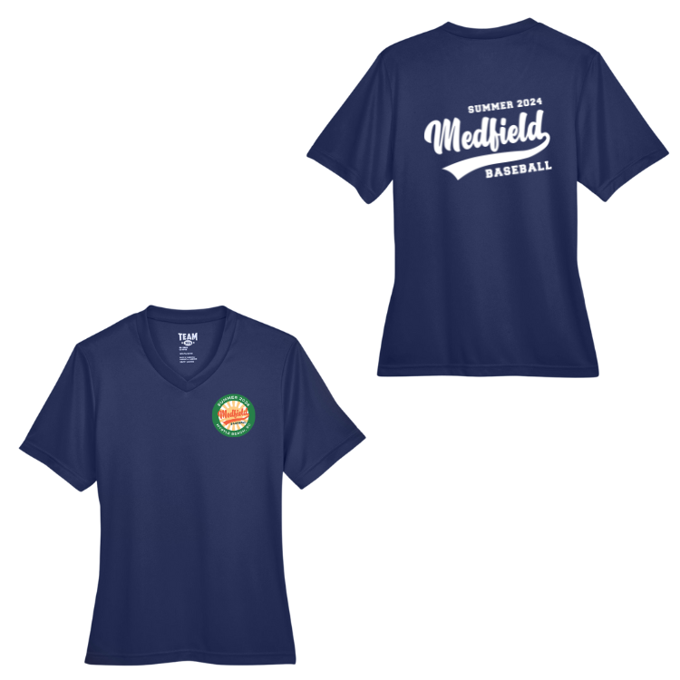 Camiseta de béisbol Medfield 12U de alto rendimiento para mujer (TT11W)