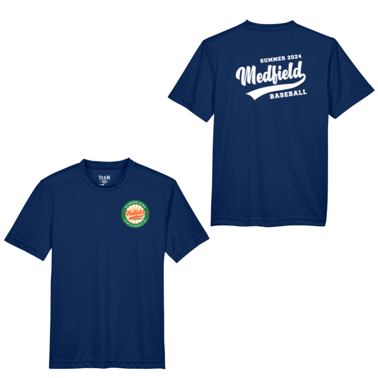 Camiseta de rendimiento para jóvenes de Medfield Baseball 12U (TT11Y)