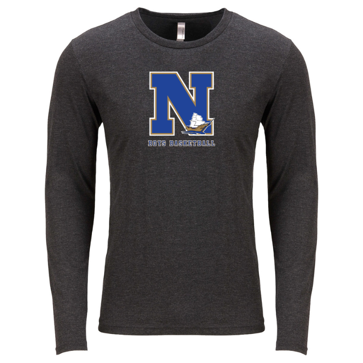 Norwell Boys Basketball - Next Level Apparel Men's Triblend Long-Sleeve Crew (6071)