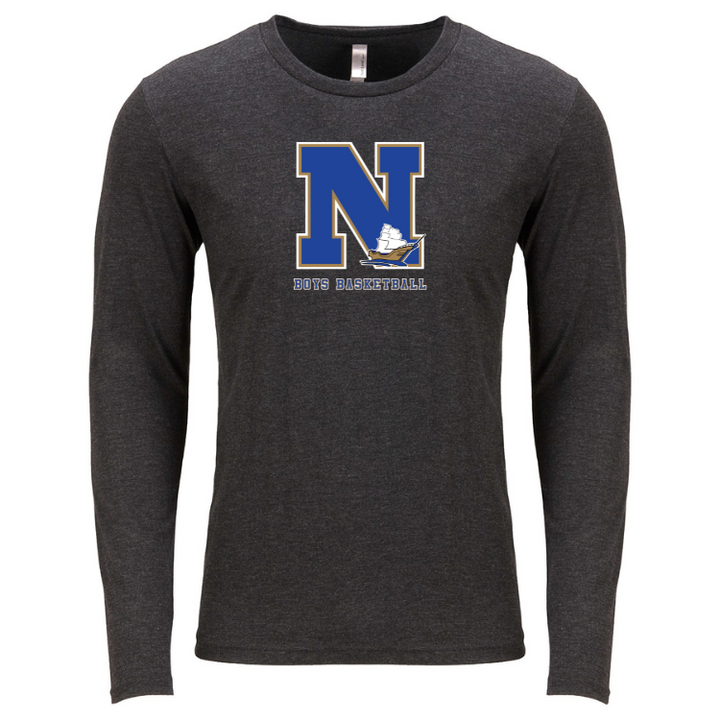 Norwell Boys Basketball - Next Level Apparel Men's Triblend Long-Sleeve Crew (6071)