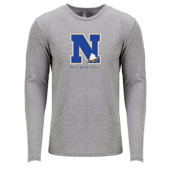 Norwell Boys Basketball - Next Level Apparel Men's Triblend Long-Sleeve Crew (6071)