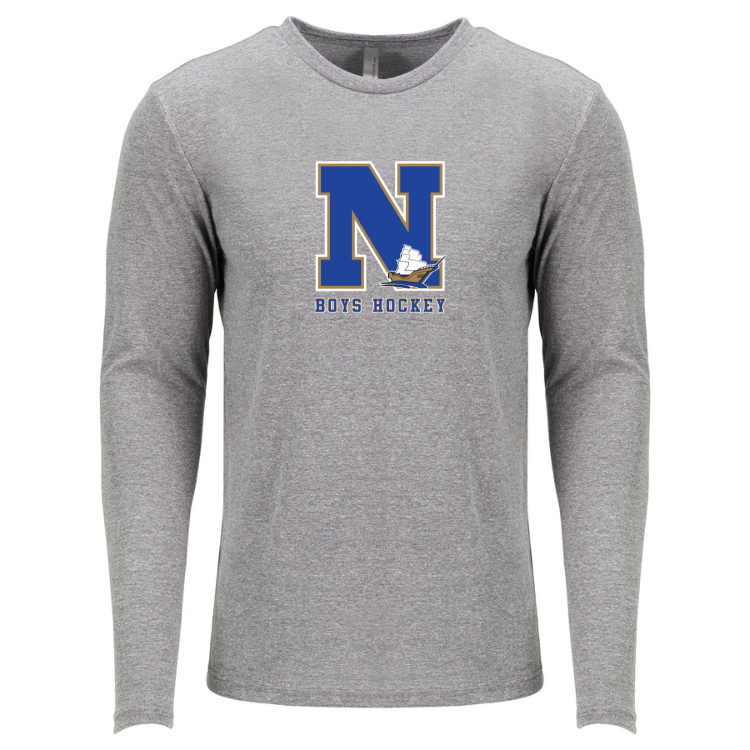 Norwell Boys Hockey - Next Level Apparel Men's Triblend Long-Sleeve Crew (6071)