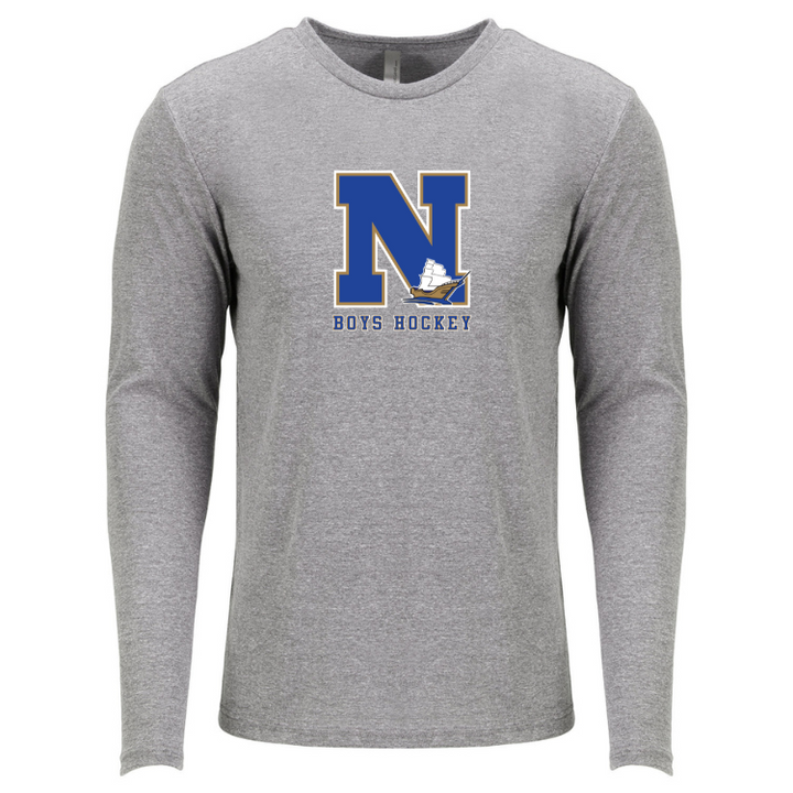 Norwell Boys Hockey - Next Level Apparel Men's Triblend Long-Sleeve Crew (6071)