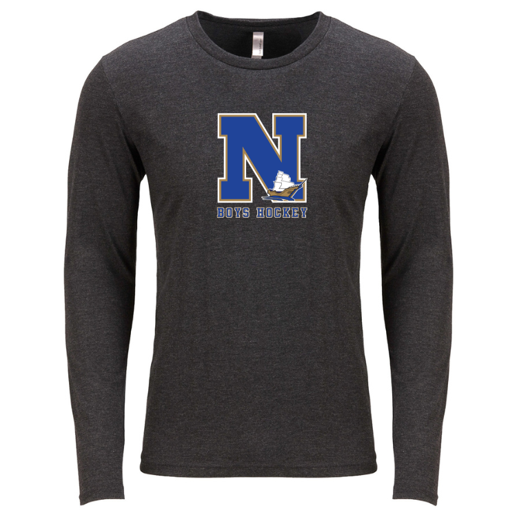 Norwell Boys Hockey - Next Level Apparel Men's Triblend Long-Sleeve Crew (6071)