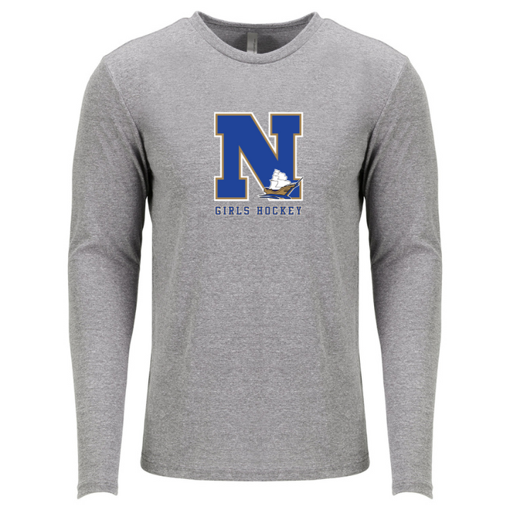 Norwell Girls Hockey - Next Level Apparel Men's Triblend Long-Sleeve Crew (6071)