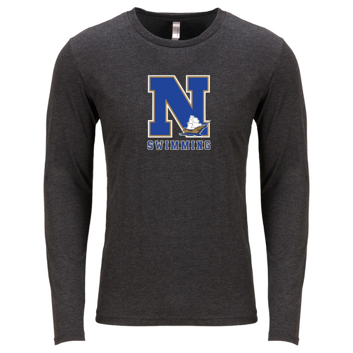 Norwell Swimming - Next Level Apparel Men's Triblend Long-Sleeve Crew (6071)