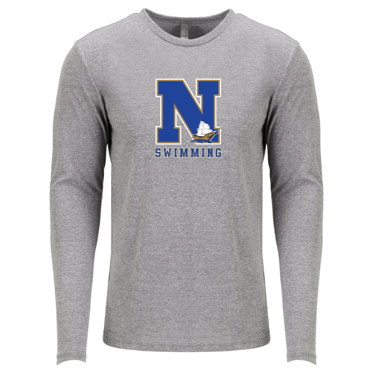 Norwell Swimming - Next Level Apparel Men's Triblend Long-Sleeve Crew (6071)