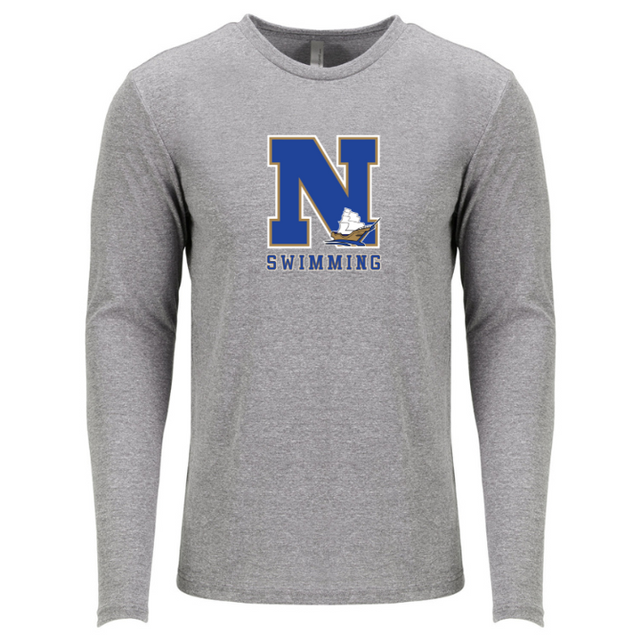 Norwell Swimming - Next Level Apparel Men's Triblend Long-Sleeve Crew (6071)