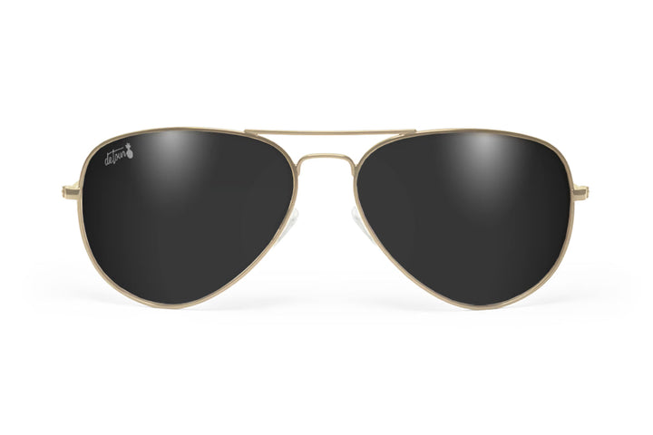 Gold - Jet Black Lens Polarized - Oasis