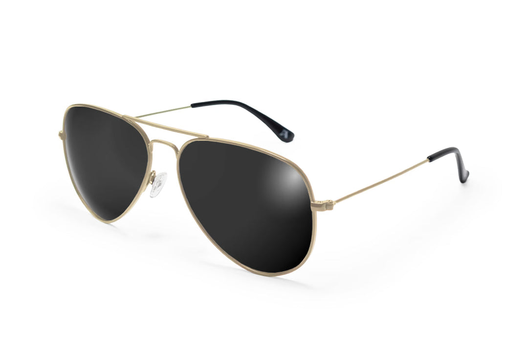 Gold - Jet Black Lens Polarized - Oasis