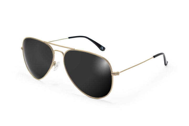 Gold - Jet Black Lens Polarized - Oasis