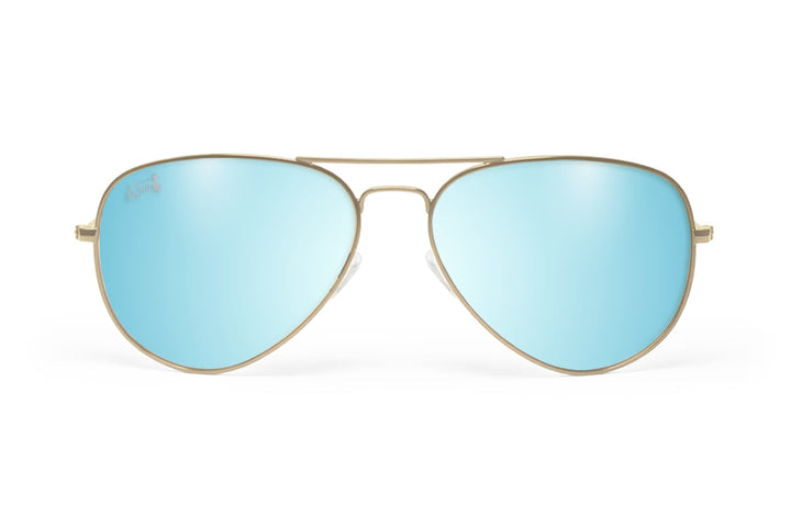 Gold - Sky Blue Lens Polarized - Oasis