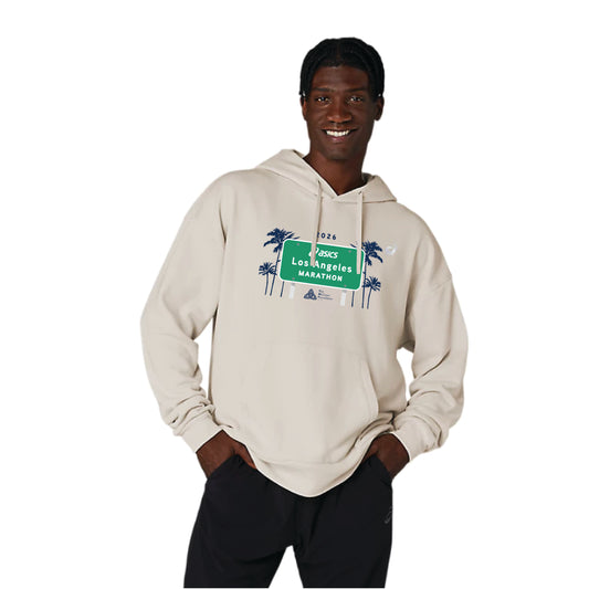 2026 ASICS Los Angeles Marathon - ASICS Unisex Sweat Relax Pull Over Hoodie Oatmeal (2031E699) (LA26-18)