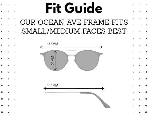 Black - Sky Blue Lens Polarized - Ocean Ave