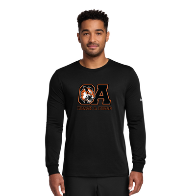 Oliver Ames Track & Field - Nike Dri FIT Cotton/Poly Long Sleeve Tee (NKBQ5230)