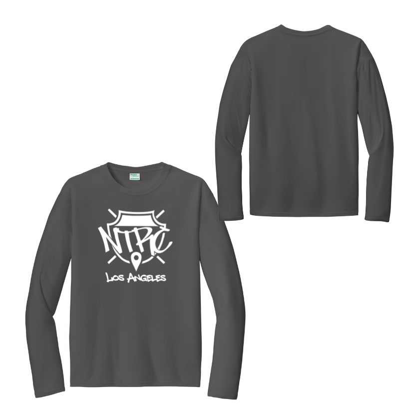 Night Terrors Run Crew x Maratón de Los Ángeles - Camiseta deportiva unisex de manga larga para adultos "Run In"