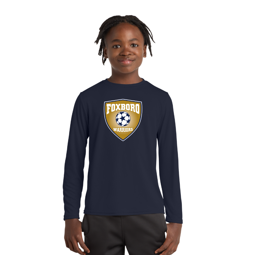 Foxboro Youth Soccer - Camiseta de manga larga de alto rendimiento para jóvenes (PC380YLS)