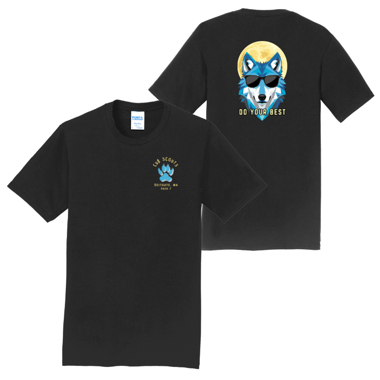 Camiseta de manga corta para adultos de los Cub Scouts de Scituate, Pack 7, Clase B (PC450)
