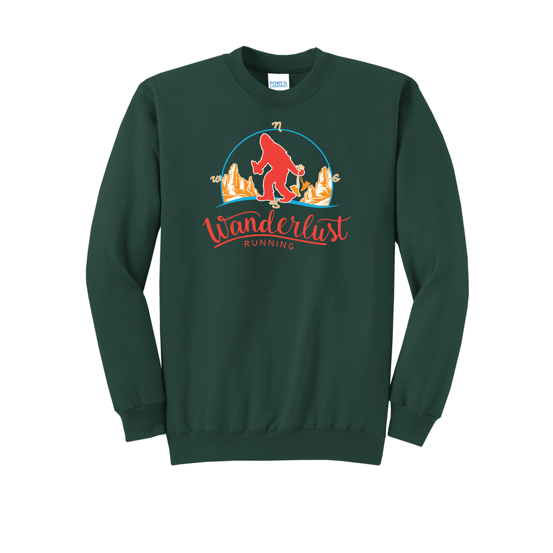 Wanderlust Running - Unisex Core Fleece Crewneck Sweatshirt (PC78)