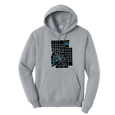 Sudadera unisex con capucha de polar "Live In" de Crim Neighborhood Streets 