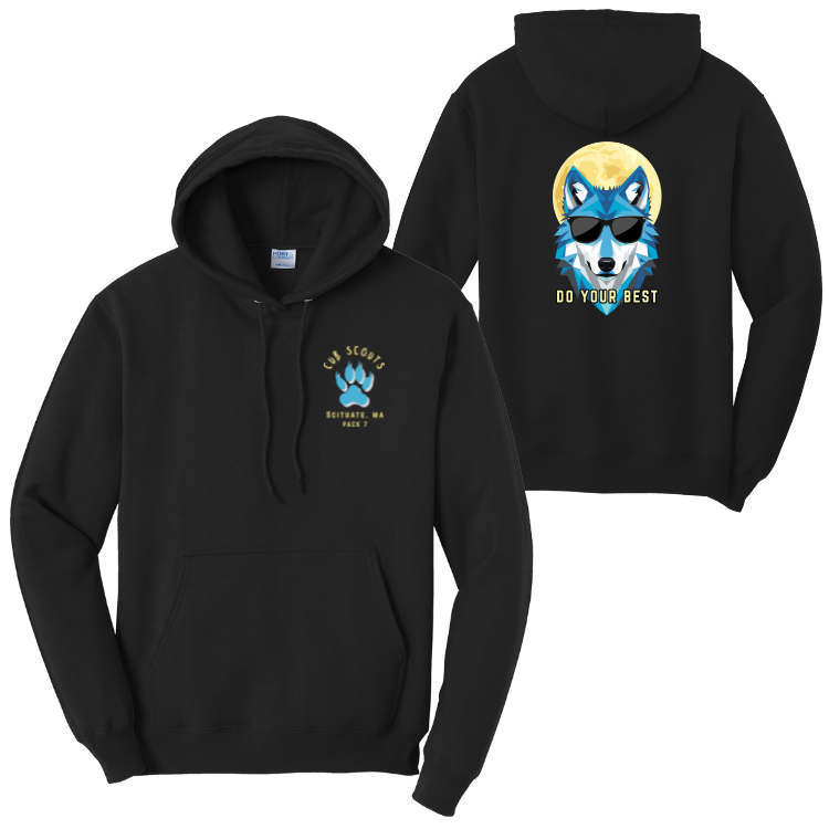 Sudadera con capucha de polar para adultos de la Manada 7 de los Lobatos de Scituate, Clase B (PC78H) 