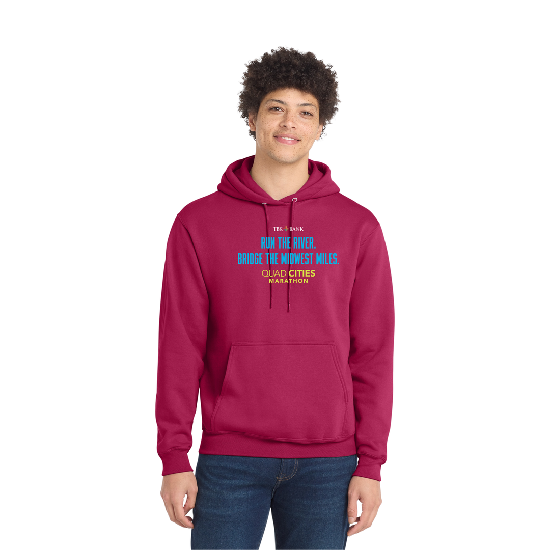 Quad Cities Marathon - Unisex Fleece Pullover Hooded Sweatshirt (PC78H)