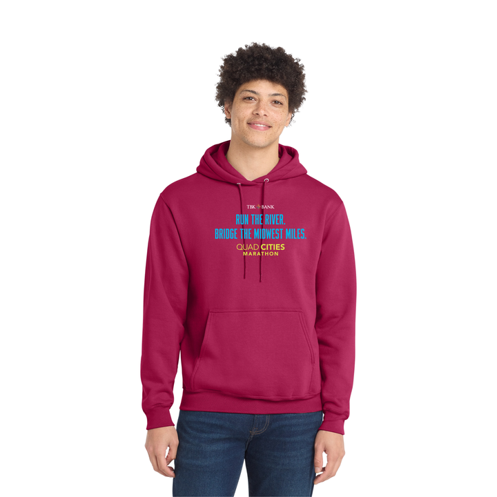 Quad Cities Marathon - Unisex Fleece Pullover Hooded Sweatshirt (PC78H)